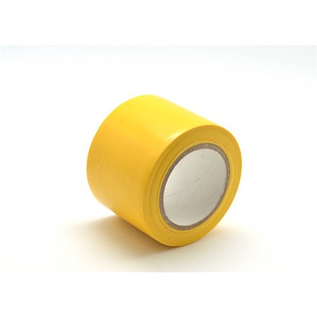 Banda izolatoare PVC galbena 50mm x 15m, set 4 role, adeziv puternic pentru instalatii electrice