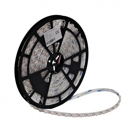 Banda LED 2835 cu lupa pe rola neagra, 10 metri, vedere laterala cu adeziv 3M