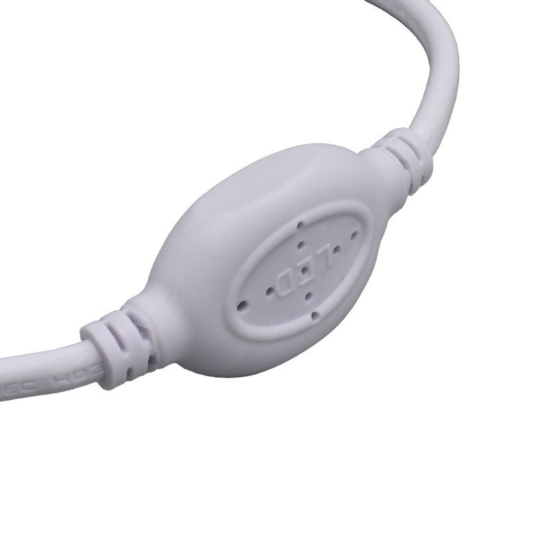 Intrerupator inline cablu alimentare banda LED neon flex 220V, detaliu buton