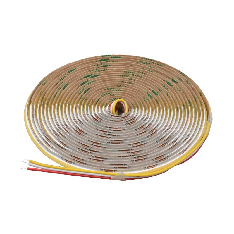 Banda LED COB 576D/m 3 in 1, 10W/m, 24V, IP20, 8mm latime, rola 5m, temperatura reglabila 2700K-4500K-6500K