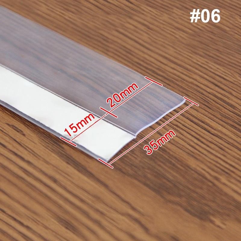 Banda sigilare transparenta cu dimensiuni marcate: latime 35mm, zona adeziva 15mm si 20mm