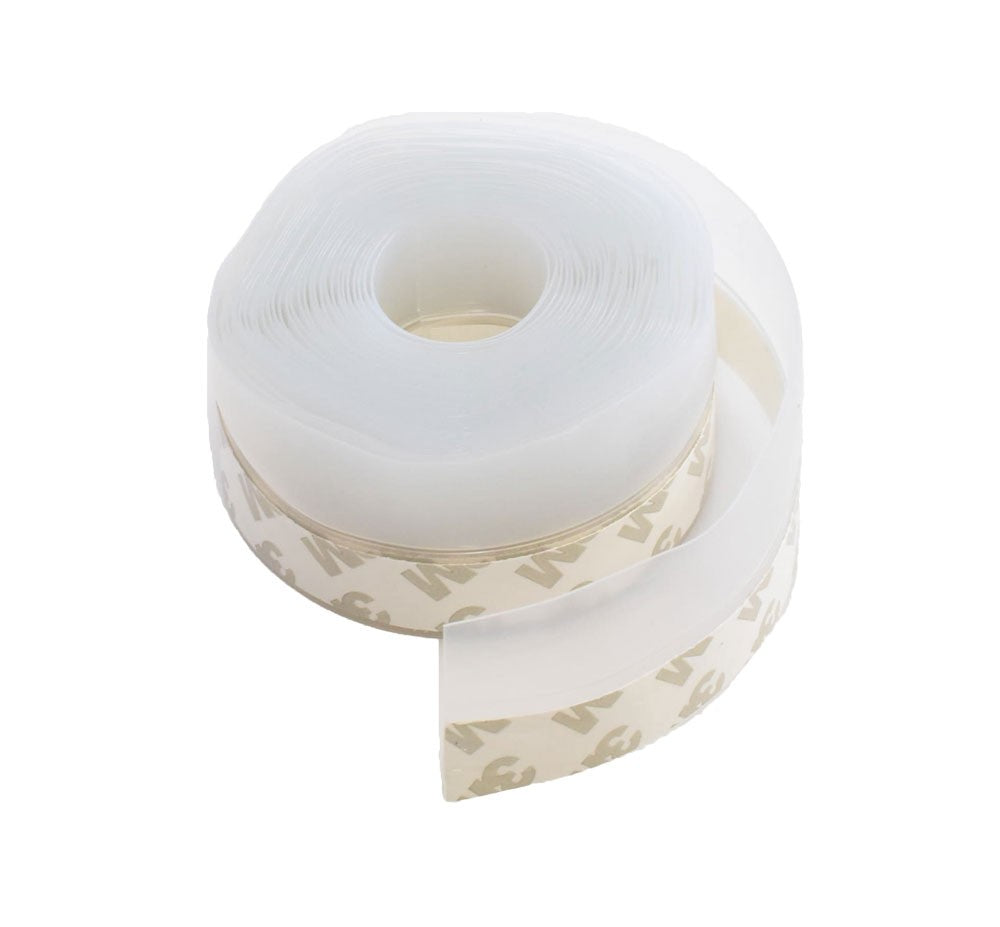 Banda izolatoare siliconica transparenta pentru usi si ferestre, latime 35mm, grosime 0.5mm, 5m, cu adeziv preaplcat