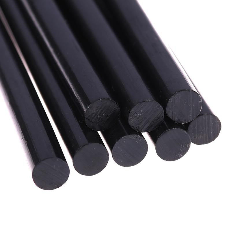 Bare silicon termic 8mm, detaliu frontal capete mate, culoare neagra uniforma