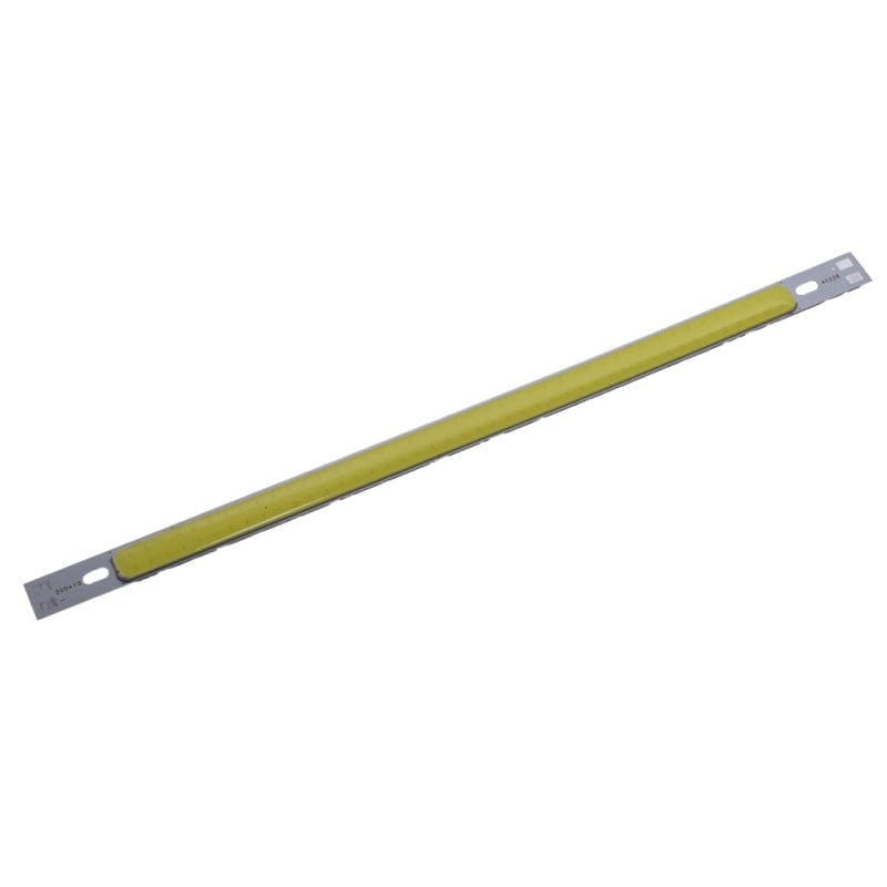 Bara LED COB 200x10mm, profil subtire pe suport aluminiu cu orificii de fixare