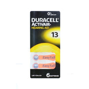 Baterii auditive zinc-air tip 13, 1.45V, pachet 6 bucati cu sistem EasyTab pentru aparate auditive