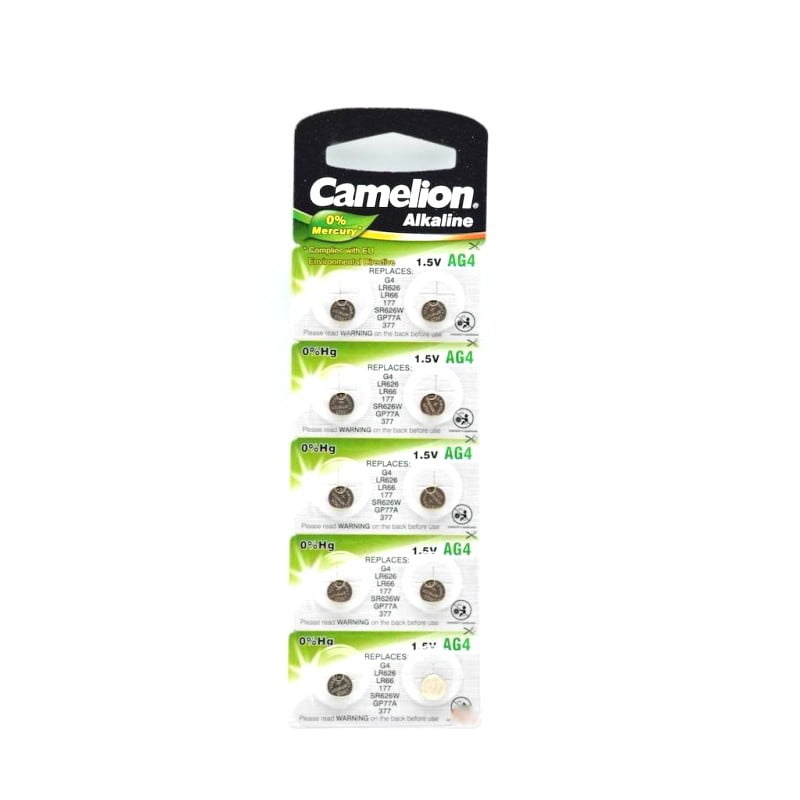 Baterii alcaline AG10 tip buton 1.5V, set 10 bucati, fara mercur, compatibile LR1130 LR54