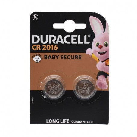 Baterie litiu CR2016 3V, set 2 bucati, compatibila telecomenzi, ceasuri si cantare digitale, certificare Baby Secure