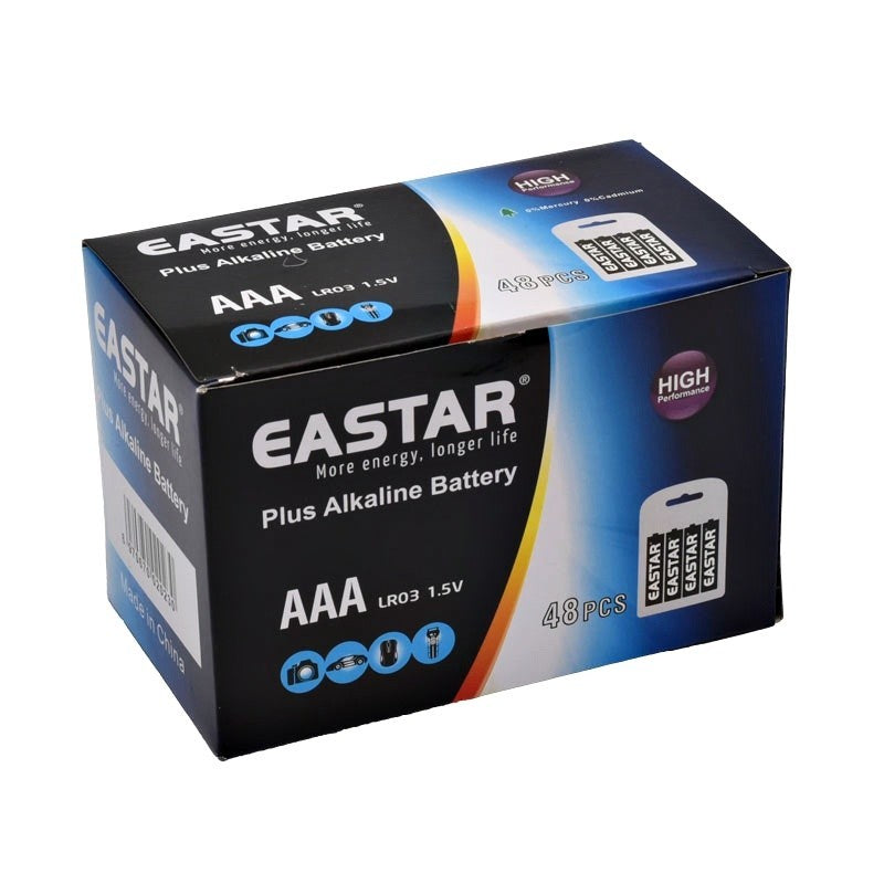 Baterii alcaline AAA LR03 1.5V cutie 48 bucati, High Performance, fara mercur