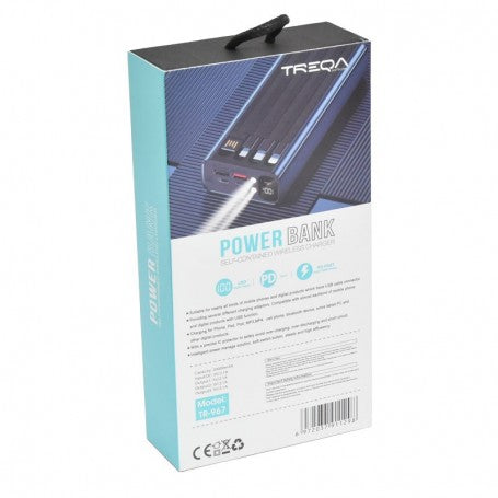 Cutie ambalaj power bank 100W PD 20000mAh, vedere spate cu specificatii tehnice si cod model TR-967