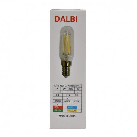 Bec LED hota tubular E14, specificatii tehnice pe ambalaj: 4W, 3000K, tensiune 200-240V