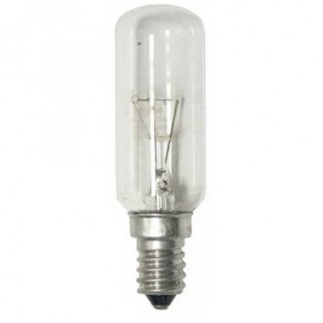 Bec incandescent pentru hota E14 40W, forma tubulara compacta, sticla transparenta, set 3 bucati