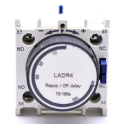Bloc contact auxiliar cu temporizare 10-180s, 1NO+1NC, reglaj rotativ frontal, curent 10A, tensiune 660V