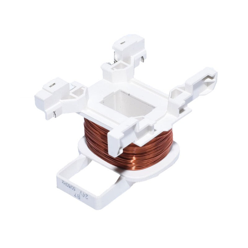 Bobina contactor LC1 24V 50/60Hz, vedere de sus, infasurare cupru densa, suport plastic