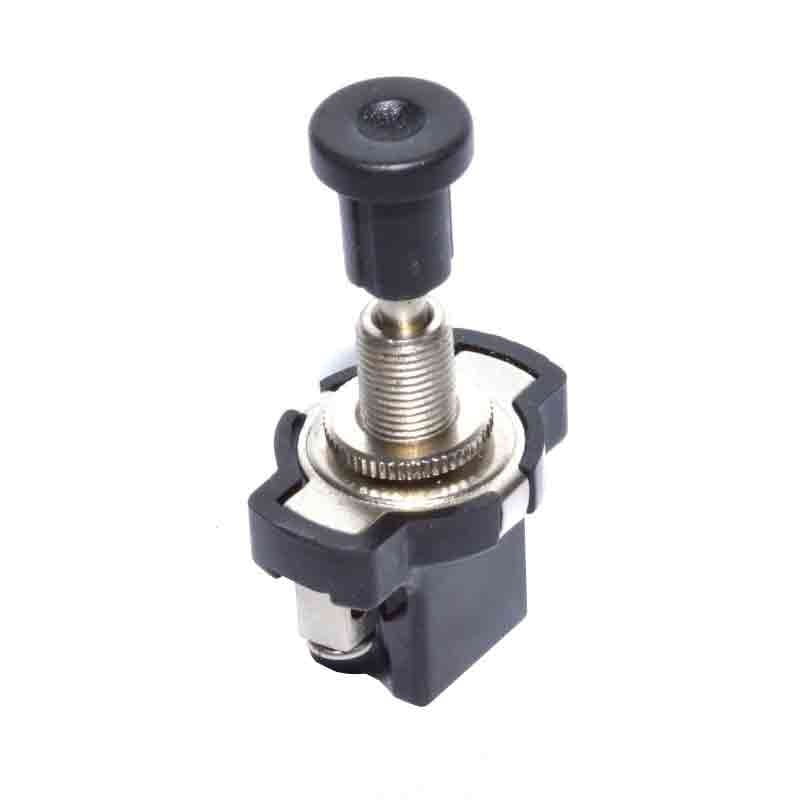 Buton cu tija prin tragere 52x30x20mm, 5A, constructie metal-plastic, pentru unelte electrice si echipamente auto
