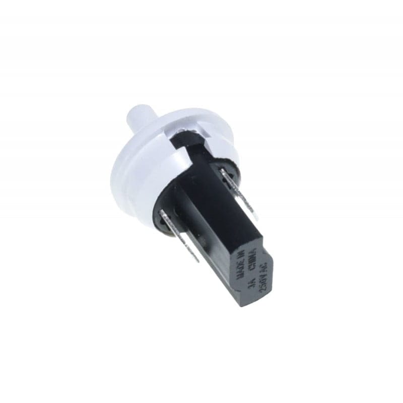Buton push frigider vazut din spate, terminale faston si inscriptie 3A 250V vizibile