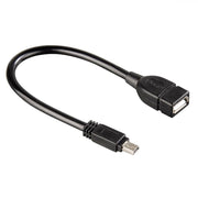 Cablu adaptor OTG miniUSB tata la USB 2.0 mama, 15 cm, transfer date USB 2.0, plug and play