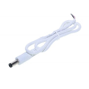 Cablu DC 2,1mm mufa tata alb, 50cm, compatibil 12V-24V, pentru conectare banda LED