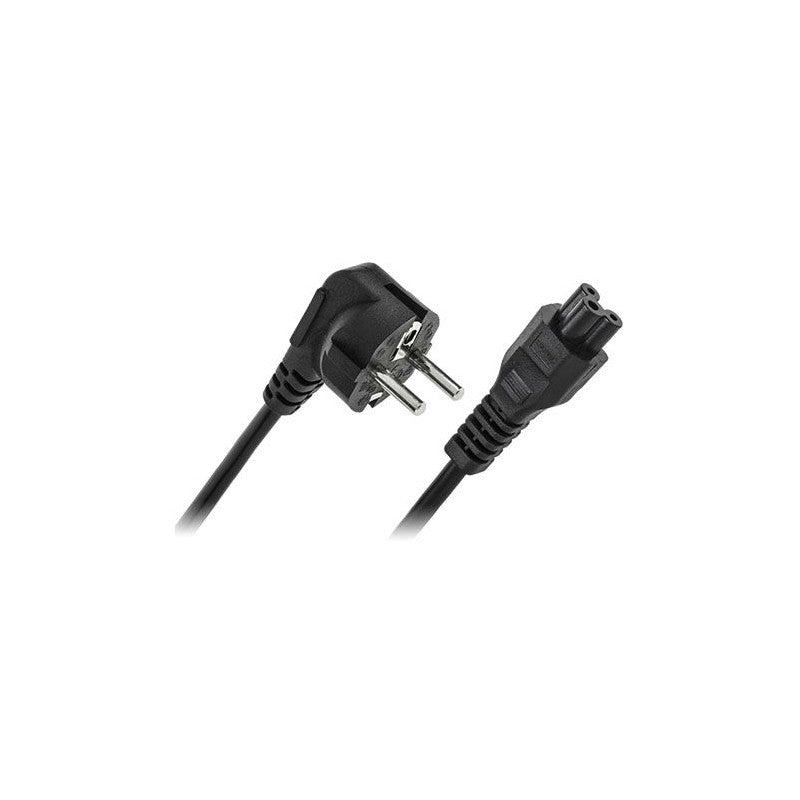 Cablu alimentare laptop 1.5m cu mufa C5 si stecker Schuko, vedere laterala completa