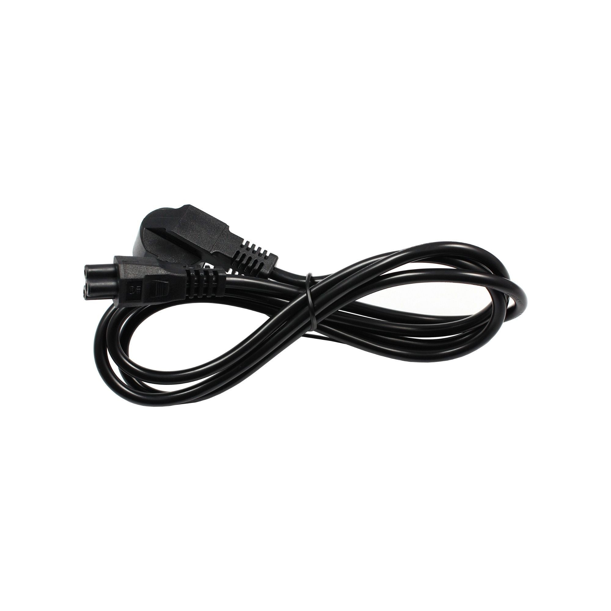 Cablu alimentare laptop rulat, lungime 1.5m, mufa triunghiulara 3 pini, negru