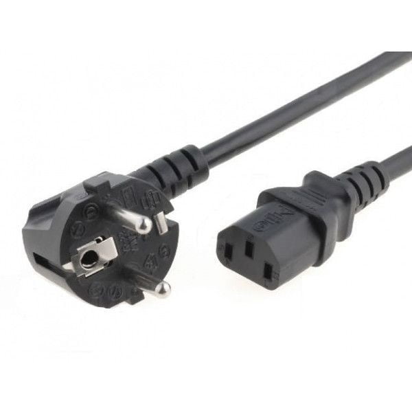 Cablu alimentare PC 0,75mm, 1,5m, conector Schuko si IEC C13, manta ignifugata, negru