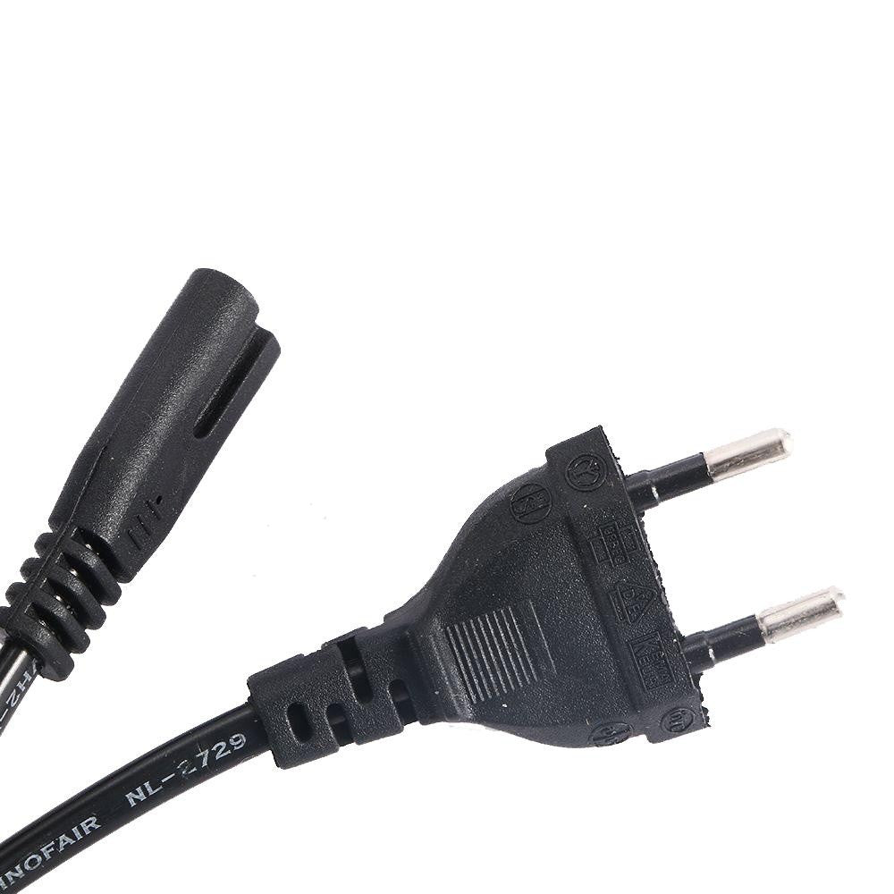 Cablu alimentare figura 8 cu stecker CEE 7/16 si mufa IEC C7, ambele capete vizibile