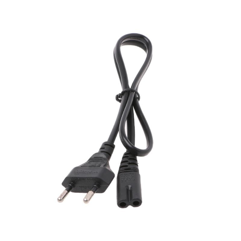 Cablu alimentare tip figura 8 IEC C7, vedere laterala, negru, scurt