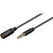 Cablu prelungitor jack 3.5mm tata-mama, contacte aurite, lungime 10m, transfer semnal stereo