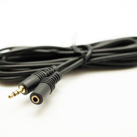 Cablu audio jack 3,5mm colacit, mufe aurite vizibile, lungime 5m