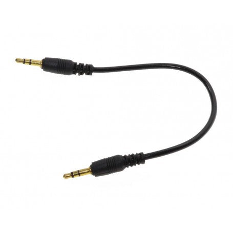 Cablu jack 3,5mm tata-tata 20cm, profil lateral cu manta cauciucata flexibila