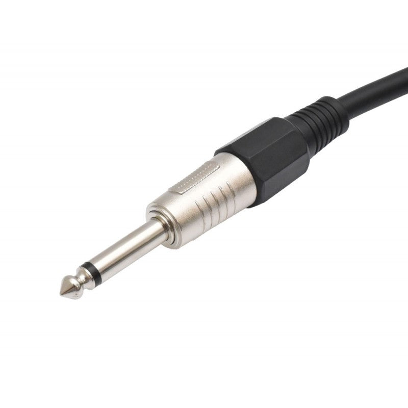 Conector Jack 6,3mm mono cu carcasa metalica, cablu audio profesional 5m