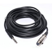Cablu audio Jack 6.3mm tata mono la XLR mama, lungime 10m, conductor cuprat, izolatie cauciuc flexibil