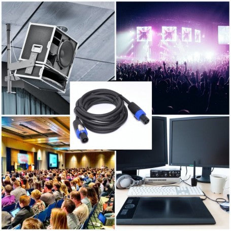 Cablu Speak-On 15m utilizat in sisteme audio profesionale: concert, conferinta, studio