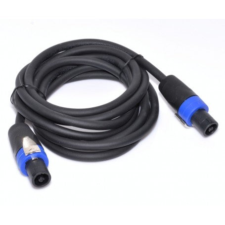 Cablu audio Speak-On tata 4 poli, 15m, conductor cupru 2x2.5mm, invelis cauciuc flexibil negru