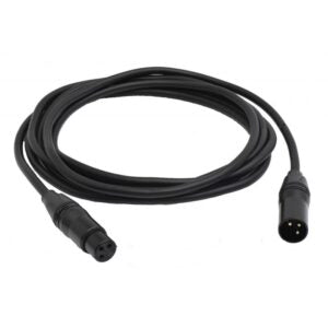 Cablu XLR tata-mama 5m desfasurat, vedere laterala completa