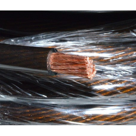 Cablu auto de putere 8GA, sectiune transversala cu miez multifilar cupru-aluminiu vizibil
