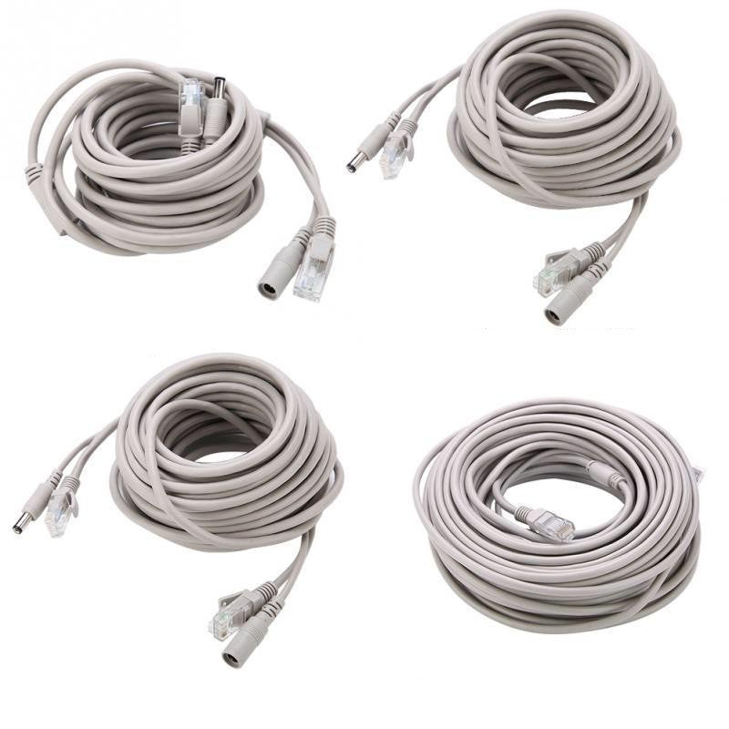 Cablu UTP combinat date si alimentare pentru CCTV, mai multe lungimi disponibile, manta gri flexibila