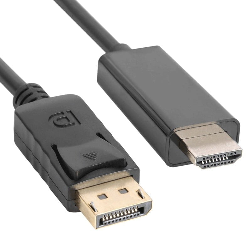 Cablu DisplayPort la HDMI 3m, conectori placati aur 24K, rezolutie 4K Ultra HD, conector DP cu sistem de blocare