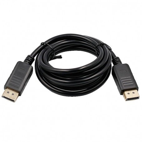 Cablu DisplayPort tata-tata de 1,5m intins, mufe aurite vizibile la ambele capete