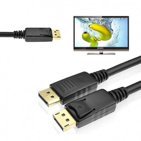 Cablu DisplayPort tata-tata conectat la monitor Full HD, compatibil placi video si ecrane