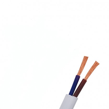 Cablu electric MYYM 2x2.5mm - detaliu conductoare litate, fire colorate albastru si maro