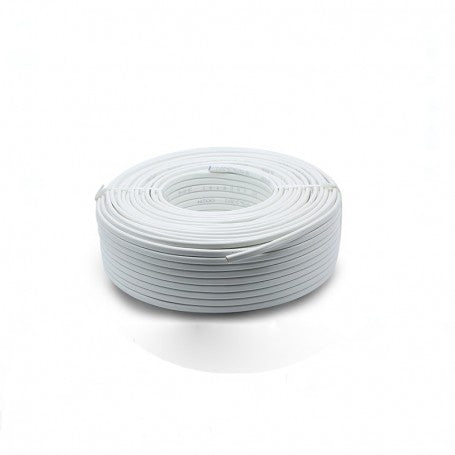 Cablu electric plat alb, rola 100m, profil plat discret pentru montaj pe perete