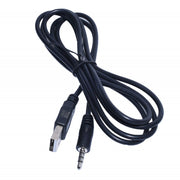 Cablu jack 3,5mm tata la USB tata 1,5m, mufa TRRS 4 poli, manta cauciucata flexibila, negru