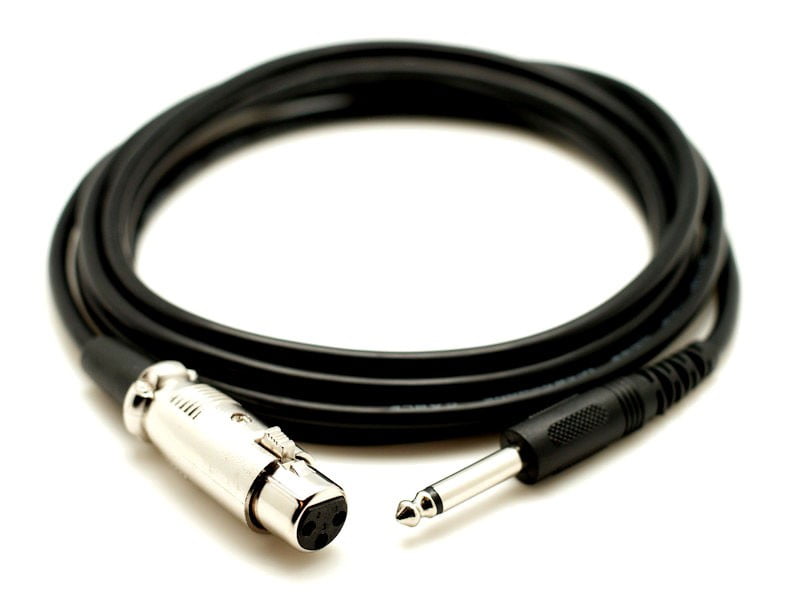 Cablu Jack 6,3mm tata la XLR mama, lungime 5m, semnal audio mono, izolatie cauciuc flexibil