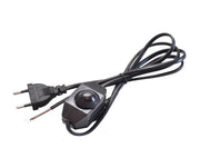 Cablu negru cu stecher EU si variator pe fir 1,5m, conductor 2x0,5mm2, pentru lampi reglabile 220V