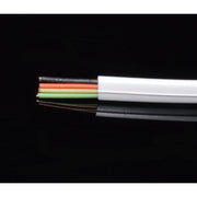 Cablu telefonic alb 4 fire litat, conductor din aliaj cuprat, invelis PVC, profil plat, detaliu sectiune transversala