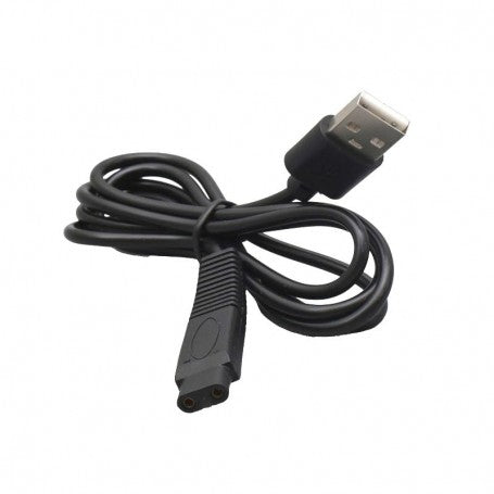 Cablu USB cu mufa RC mica 2.5mm pentru masina de tuns si aparat de ras, lungime 1.2m, negru