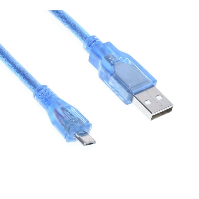 Cablu USB la Micro USB 1,5m - vedere laterala ambii conectori