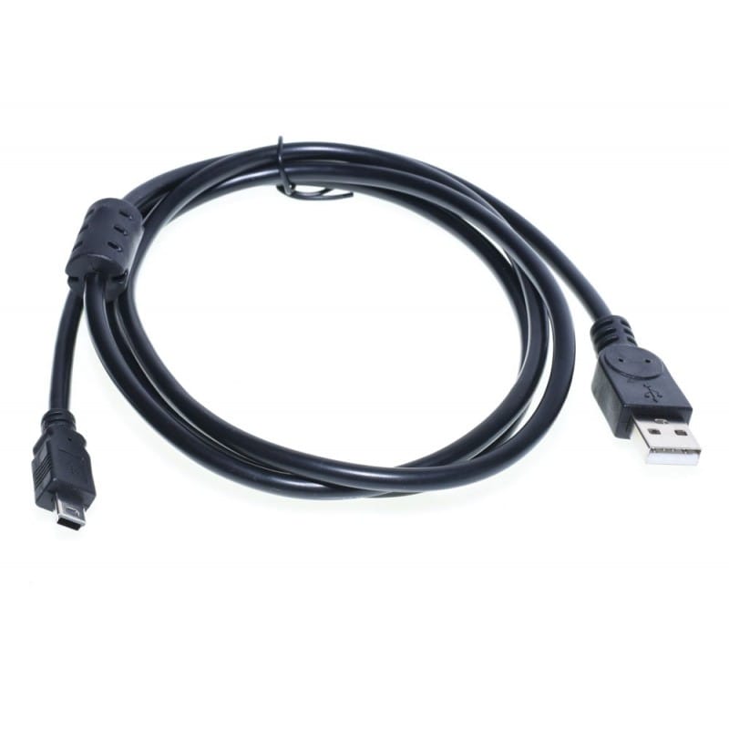 Cablu USB-A tata la Mini USB tata, lungime 1.5m, negru, cu filtru de protectie integrat