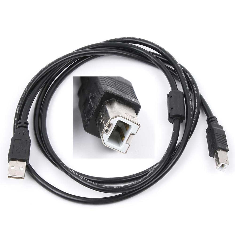 Cablu USB tip A-B pentru imprimanta 3m, infasurat, cu zoom pe conectorul tip B