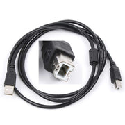 Cablu USB tip A-B pentru imprimanta, lungime 3m, USB 2.0, negru, cu detaliu conector tip B